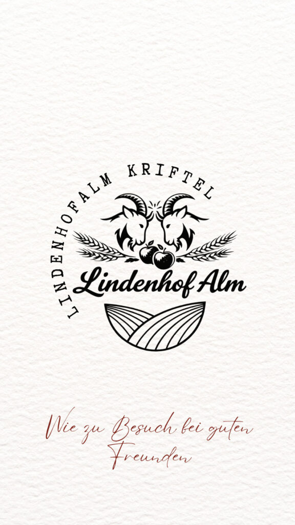 Speisekarte der Lindenhofalm, Seite 1 von 9: Titelblatt